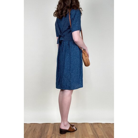 Vintage Vest Dress Mini Preppy Coastal Summer Casual Cottagecore Prairie 80s 90s - Picture 3 of 7